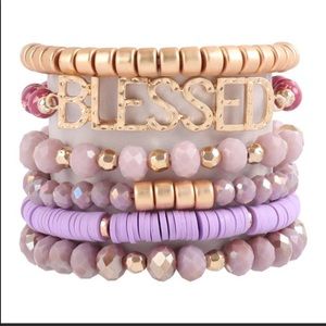 BLESSED Beaded Stretch Bracelets